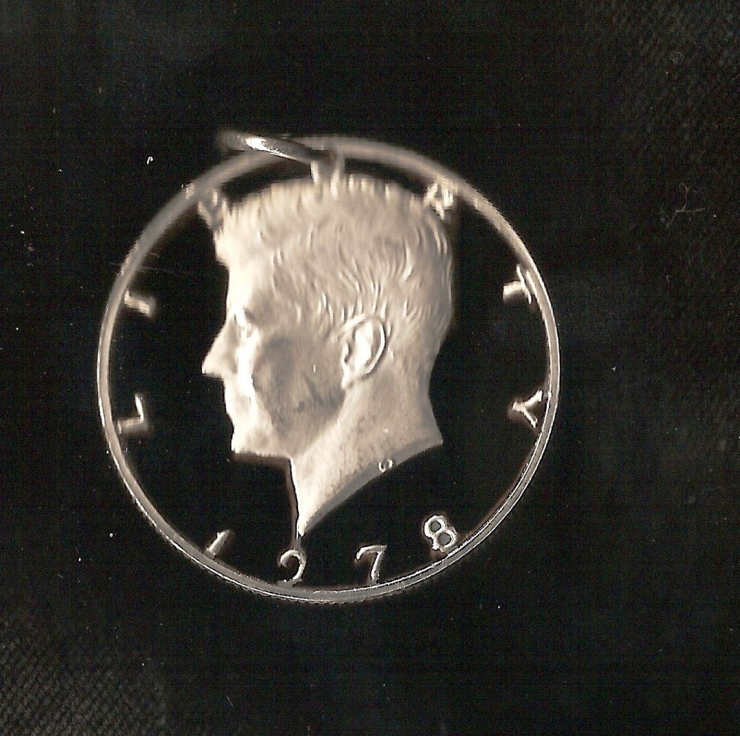 Kennedy Half Dollar Cut Coin